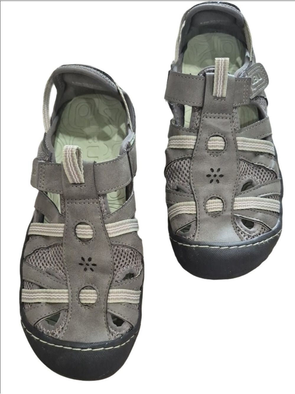 JBU by Jambu Regional Water Ready Sandals - Dark Grey/Moss - Size 8.5